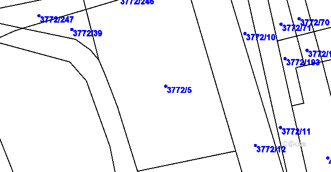 Parcela st. 3772/5 v KÚ Lipov, Katastrální mapa