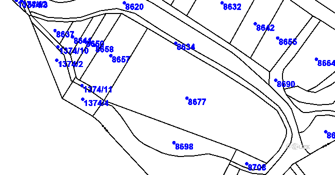 Parcela st. 3908/2 v KÚ Lipov, Katastrální mapa