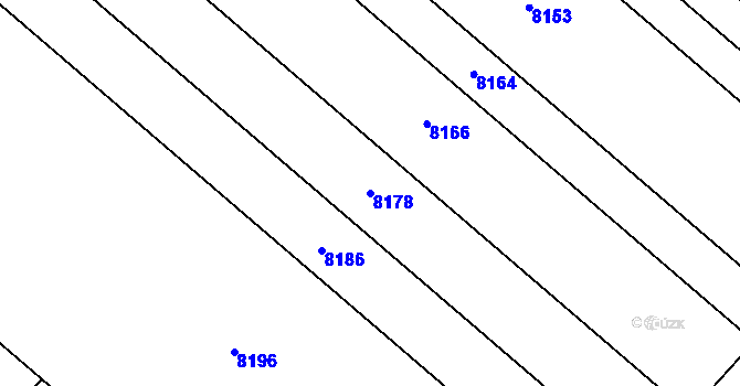 Parcela st. 8178 v KÚ Lipov, Katastrální mapa