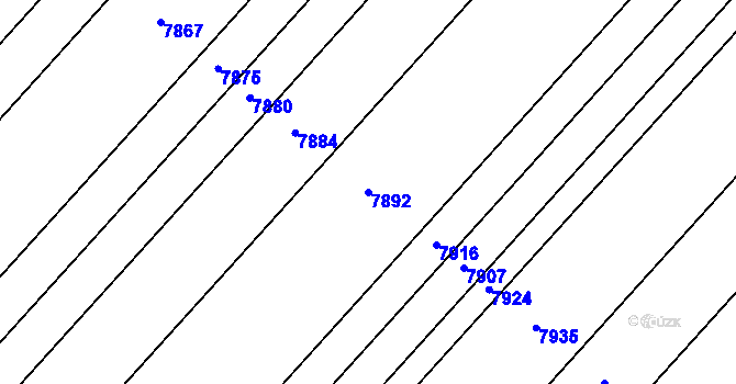 Parcela st. 7892 v KÚ Lipov, Katastrální mapa