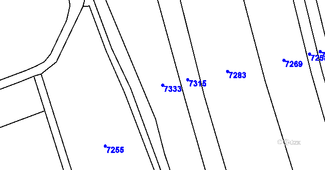 Parcela st. 7333 v KÚ Lipov, Katastrální mapa