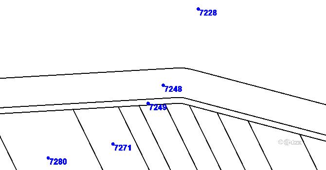 Parcela st. 7248 v KÚ Lipov, Katastrální mapa