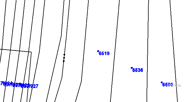 Parcela st. 6519 v KÚ Lipov, Katastrální mapa