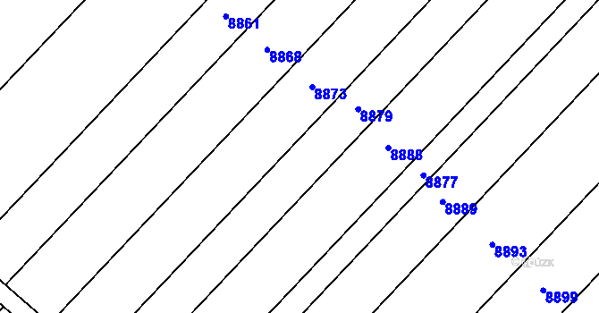 Parcela st. 2480/304 v KÚ Lipov, Katastrální mapa