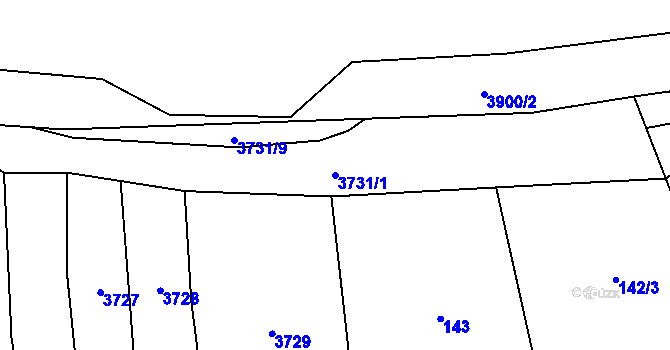 Parcela st. 3731/1 v KÚ Lipov, Katastrální mapa