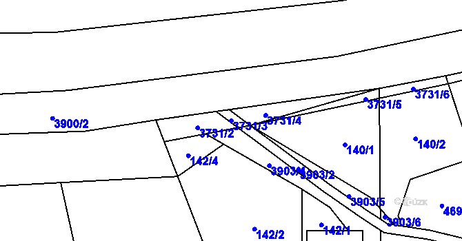 Parcela st. 3731/3 v KÚ Lipov, Katastrální mapa