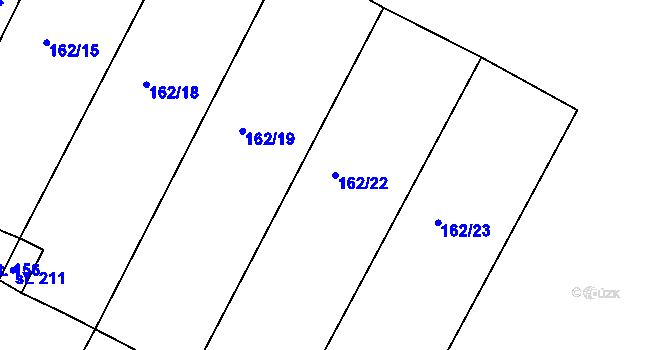 Parcela st. 162/22 v KÚ Lipová u Chebu, Katastrální mapa