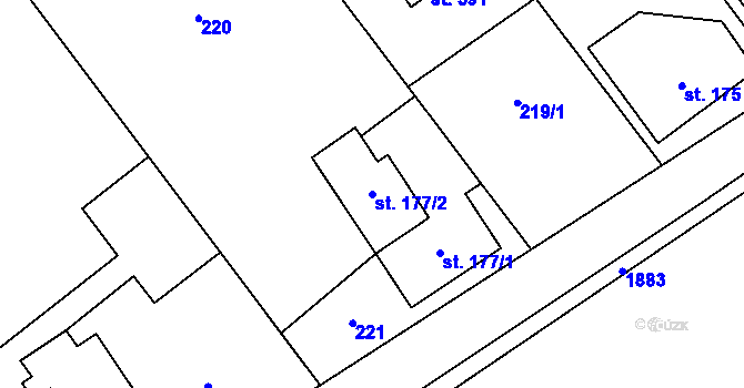 Parcela st. 177/2 v KÚ Lipová u Šluknova, Katastrální mapa