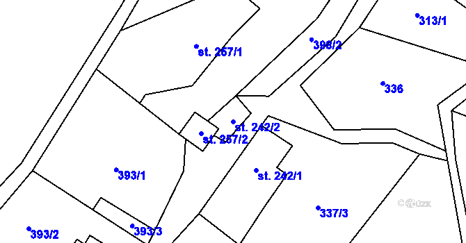 Parcela st. 242/2 v KÚ Lipová u Šluknova, Katastrální mapa
