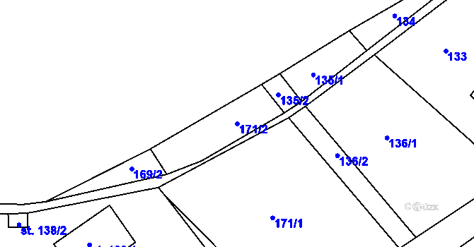 Parcela st. 171/2 v KÚ Lipová u Šluknova, Katastrální mapa