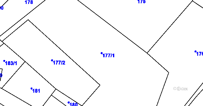 Parcela st. 177/1 v KÚ Lipová u Šluknova, Katastrální mapa