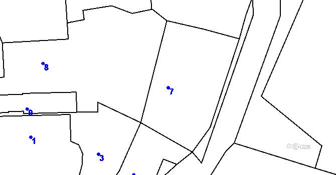 Parcela st. 7 v KÚ Libov, Katastrální mapa