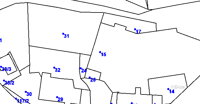 Parcela st. 15 v KÚ Libov, Katastrální mapa