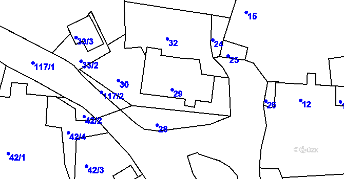 Parcela st. 29 v KÚ Libov, Katastrální mapa