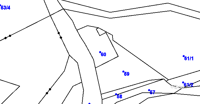 Parcela st. 60 v KÚ Libov, Katastrální mapa