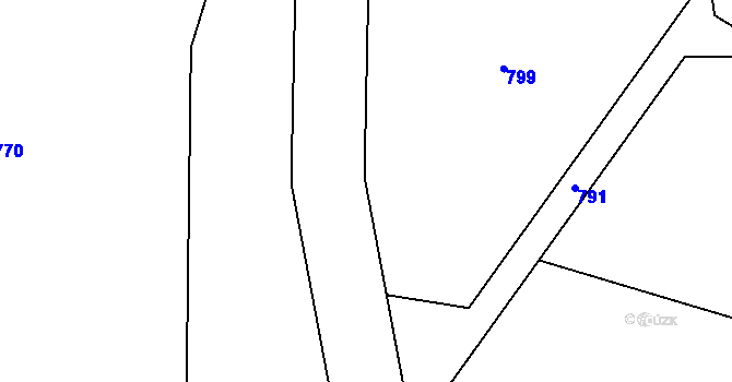 Parcela st. 218/14 v KÚ Hrochov, Katastrální mapa