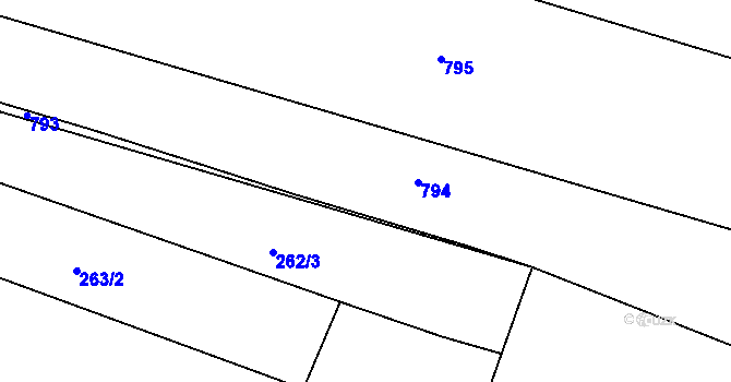 Parcela st. 218/20 v KÚ Hrochov, Katastrální mapa