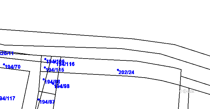 Parcela st. 420/10 v KÚ Lipová, Katastrální mapa