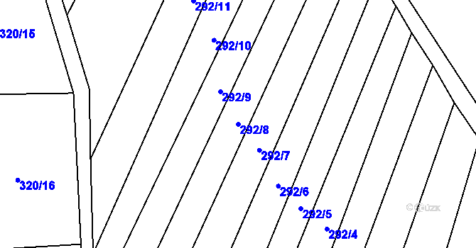 Parcela st. 292/8 v KÚ Seč u Lipové, Katastrální mapa