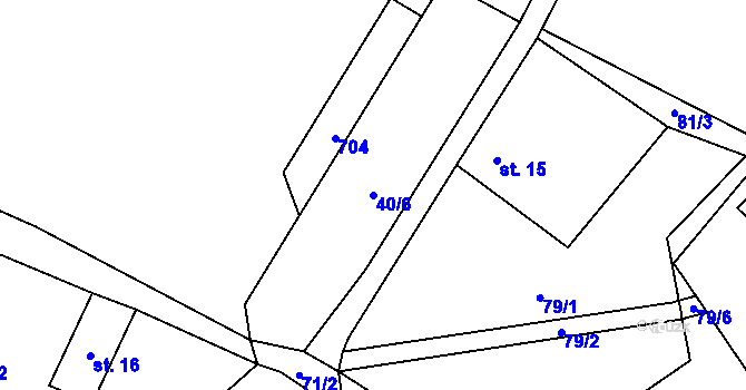 Parcela st. 40/6 v KÚ Seč u Lipové, Katastrální mapa