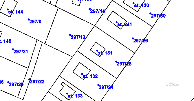 Parcela st. 131 v KÚ Seč u Lipové, Katastrální mapa