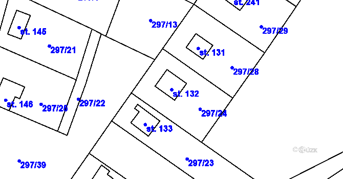 Parcela st. 132 v KÚ Seč u Lipové, Katastrální mapa