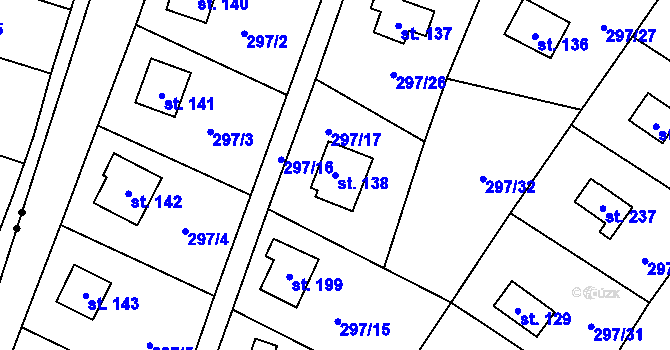 Parcela st. 138 v KÚ Seč u Lipové, Katastrální mapa