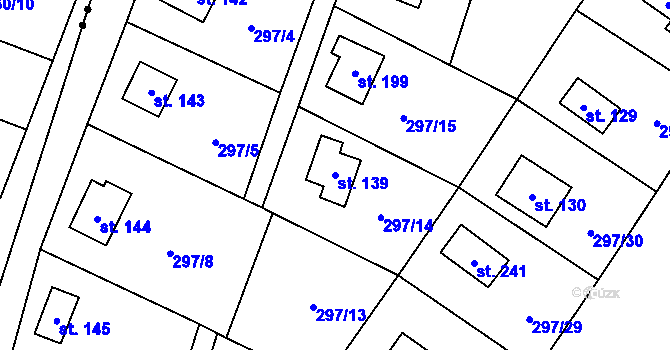 Parcela st. 139 v KÚ Seč u Lipové, Katastrální mapa