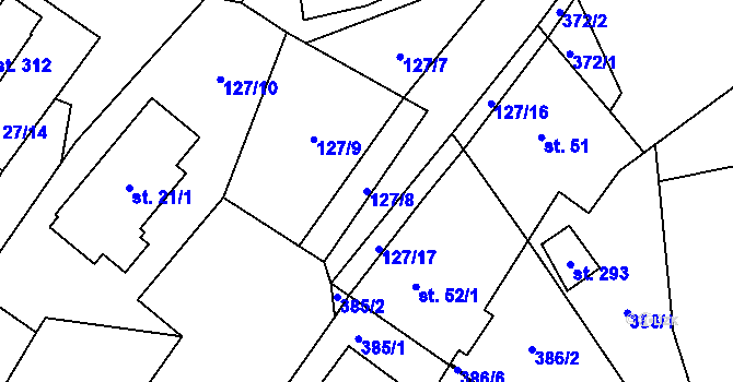 Parcela st. 127/8 v KÚ Seč u Lipové, Katastrální mapa