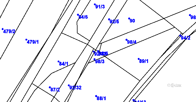 Parcela st. 98/6 v KÚ Křtomil, Katastrální mapa