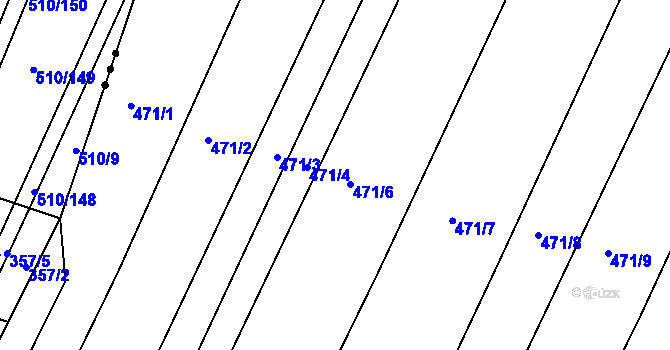 Parcela st. 471/5 v KÚ Křtomil, Katastrální mapa
