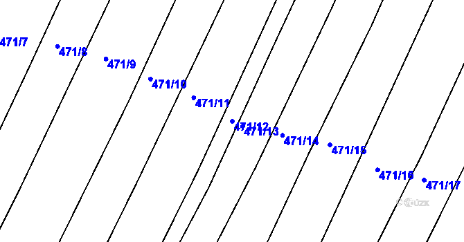 Parcela st. 471/12 v KÚ Křtomil, Katastrální mapa