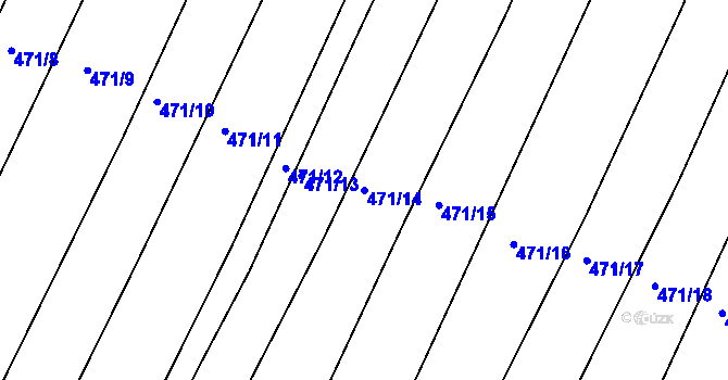 Parcela st. 471/14 v KÚ Křtomil, Katastrální mapa