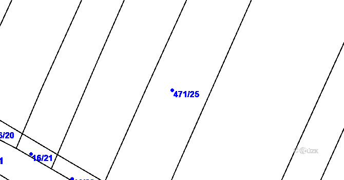 Parcela st. 471/25 v KÚ Křtomil, Katastrální mapa