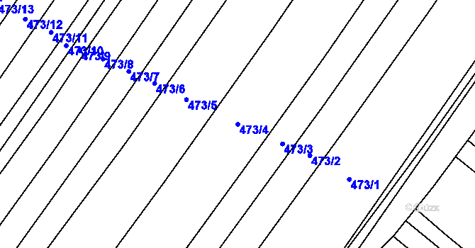 Parcela st. 473/4 v KÚ Křtomil, Katastrální mapa
