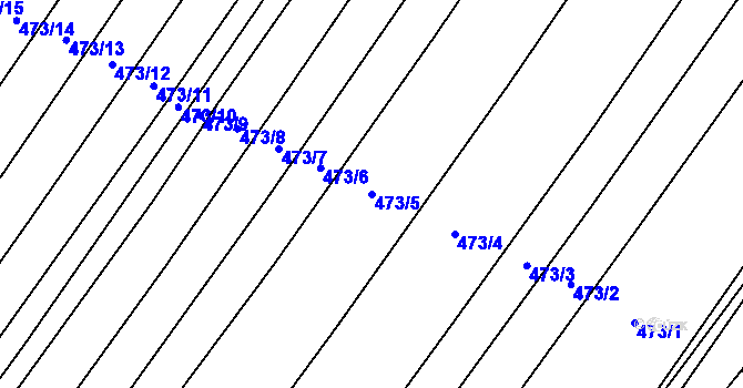 Parcela st. 473/5 v KÚ Křtomil, Katastrální mapa