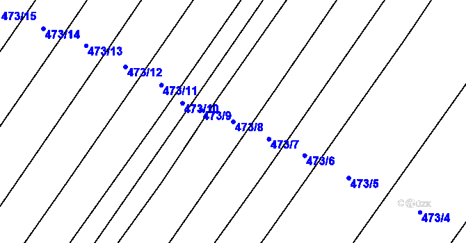 Parcela st. 473/8 v KÚ Křtomil, Katastrální mapa