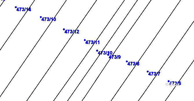 Parcela st. 473/10 v KÚ Křtomil, Katastrální mapa