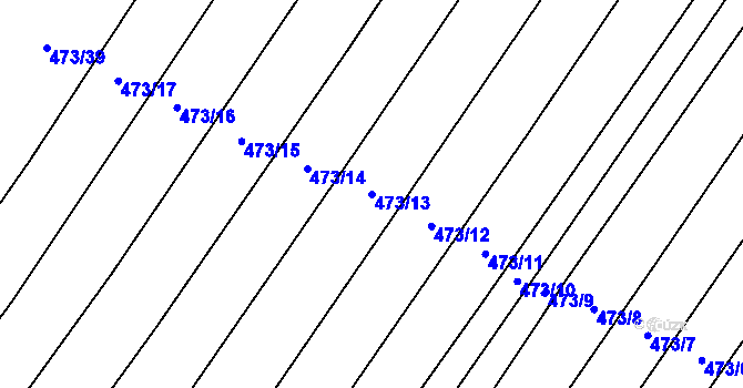 Parcela st. 473/13 v KÚ Křtomil, Katastrální mapa