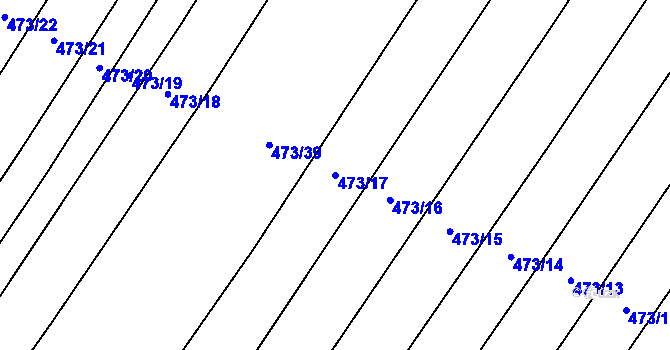 Parcela st. 473/17 v KÚ Křtomil, Katastrální mapa