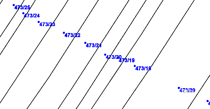 Parcela st. 473/20 v KÚ Křtomil, Katastrální mapa