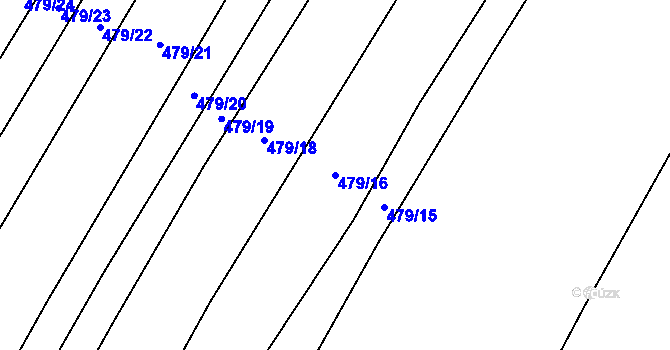 Parcela st. 479/16 v KÚ Křtomil, Katastrální mapa