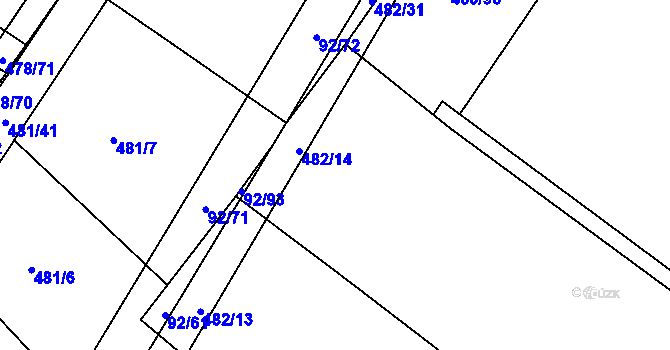 Parcela st. 483/6 v KÚ Křtomil, Katastrální mapa