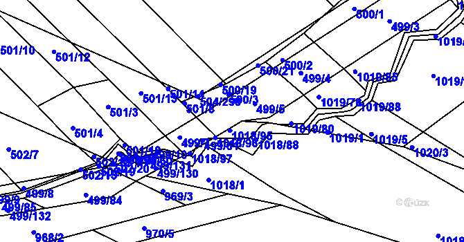 Parcela st. 499/6 v KÚ Křtomil, Katastrální mapa
