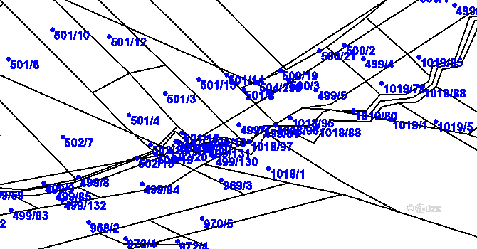 Parcela st. 499/7 v KÚ Křtomil, Katastrální mapa