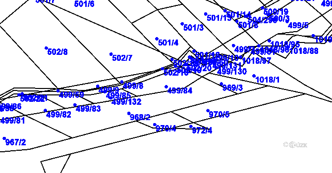 Parcela st. 499/84 v KÚ Křtomil, Katastrální mapa