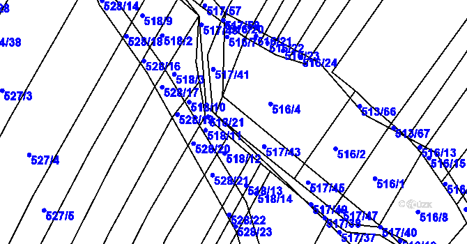 Parcela st. 517/42 v KÚ Křtomil, Katastrální mapa