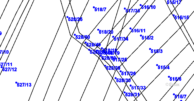 Parcela st. 528/48 v KÚ Křtomil, Katastrální mapa