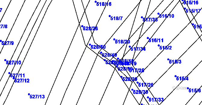 Parcela st. 528/49 v KÚ Křtomil, Katastrální mapa