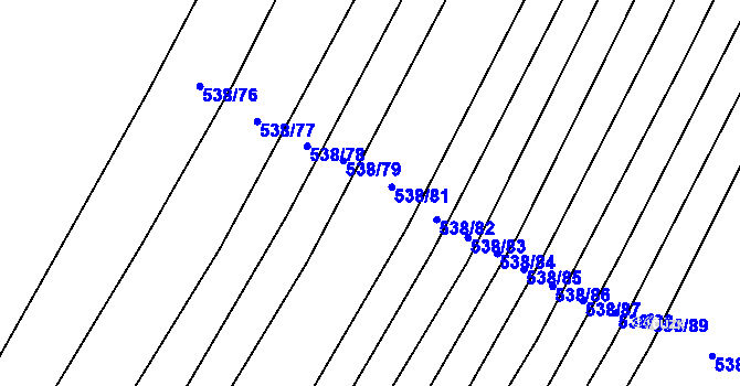 Parcela st. 538/80 v KÚ Křtomil, Katastrální mapa